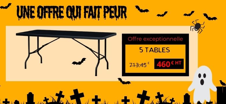 Table polypro à prix effrayant